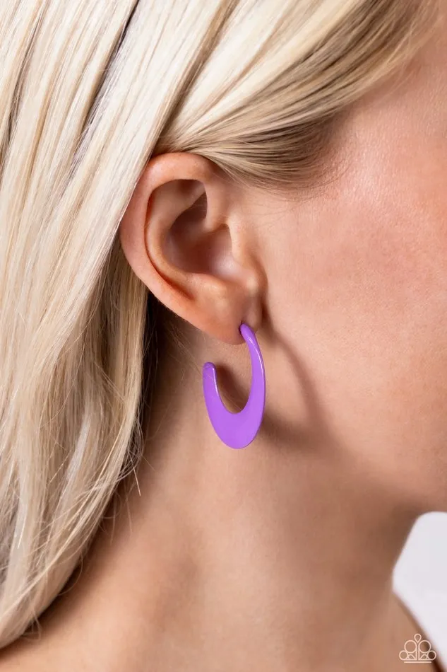 Paparazzi Jewelry Earrings Paparazzi Earring FunLoving Feature Purple