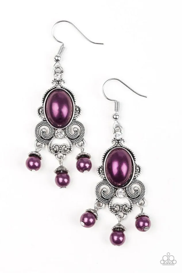 Paparazzi Jewelry Earrings Paparazzi Earring I Better Get GLOWING Purple