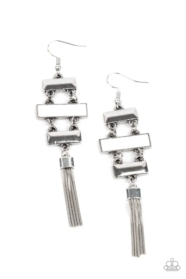 Paparazzi Jewelry Earrings Paparazzi Earring Mind Body and SEOUL White Paparazzi Jewelry Earrings Paparazzi Earring Mind Body and SEOUL White