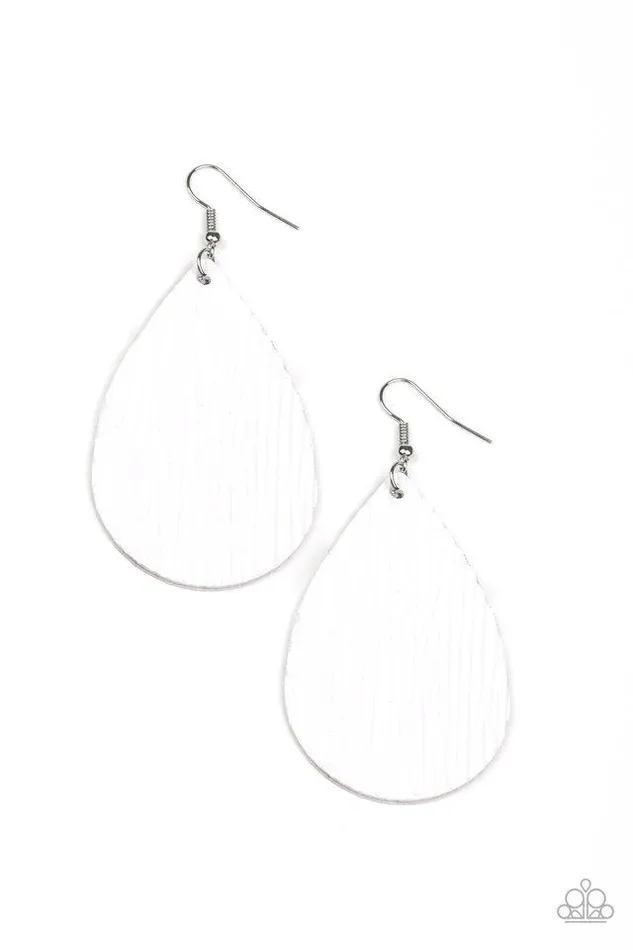 Paparazzi Jewelry Earrings Paparazzi Earring Natural Resource White