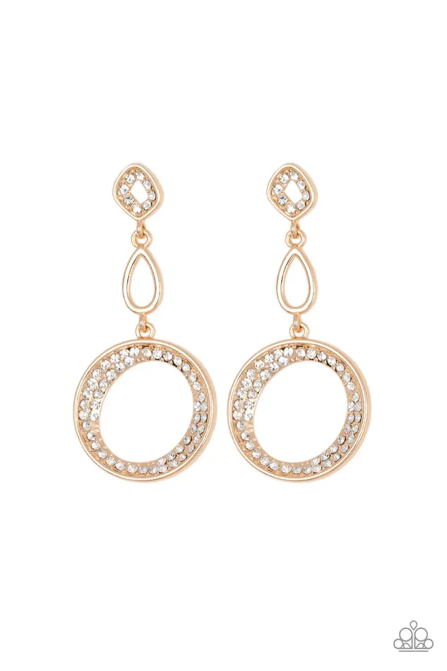 Paparazzi Jewelry Earrings Paparazzi Earring On The Glamour Scene Gold