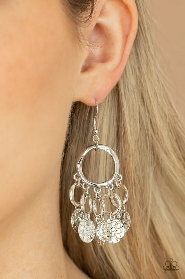 Paparazzi Jewelry Earrings Paparazzi Earring Partners in CHIME Silver