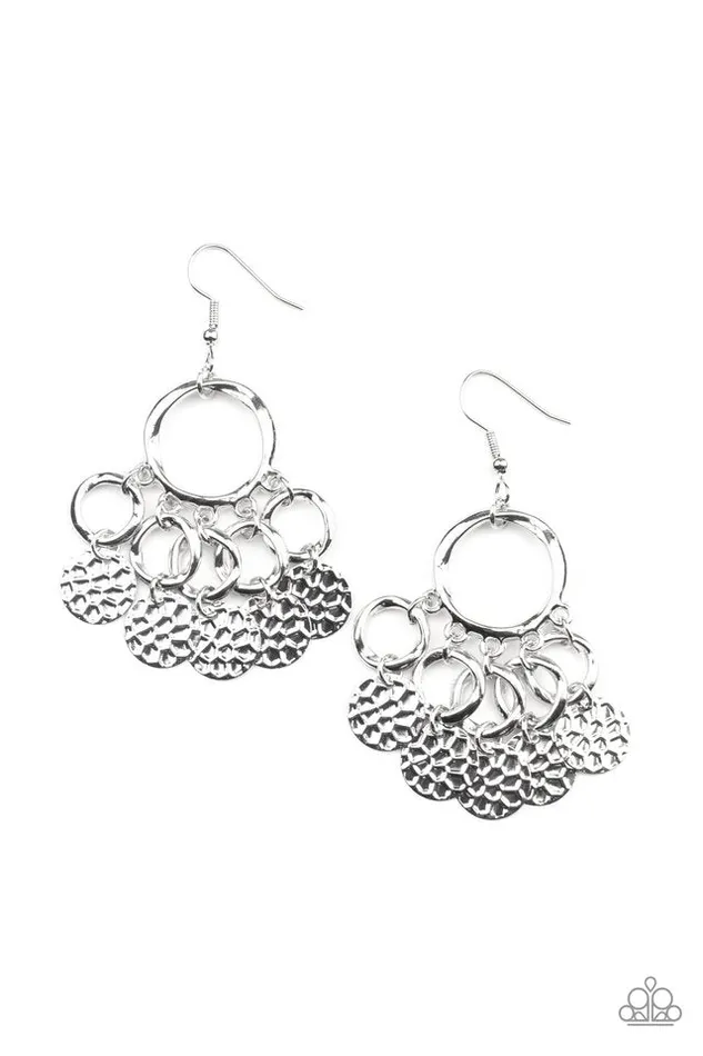 Paparazzi Jewelry Earrings Paparazzi Earring Partners in CHIME Silver Paparazzi Jewelry Earrings Paparazzi Earring Partners in CHIME Silver