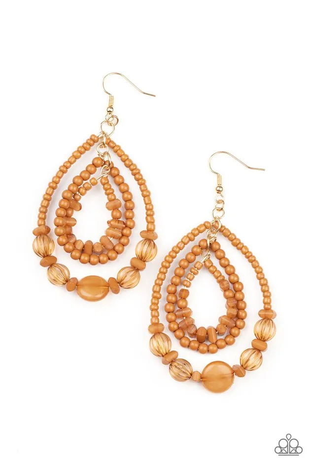 Paparazzi Jewelry Earrings Paparazzi Earring Prana Party Brown Paparazzi Jewelry Earrings Paparazzi Earring Prana Party Brown