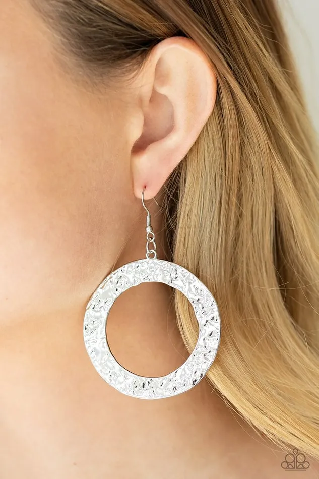 Paparazzi Jewelry Earrings Paparazzi Earring PRIMAL Meridian Silver