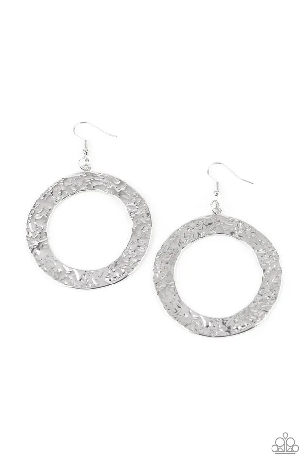 Paparazzi Jewelry Earrings Paparazzi Earring PRIMAL Meridian Silver Paparazzi Jewelry Earrings Paparazzi Earring PRIMAL Meridian Silver