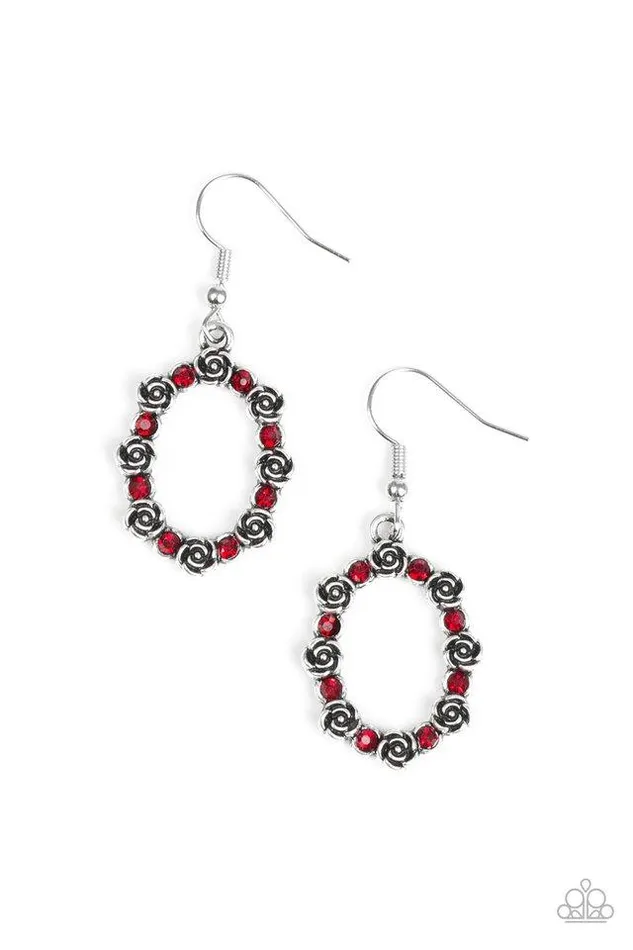Paparazzi Jewelry Earrings Paparazzi Earring Rosy Royal Red