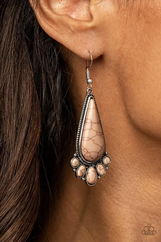 Paparazzi Jewelry Earrings Paparazzi Earring Rural Recluse Brown