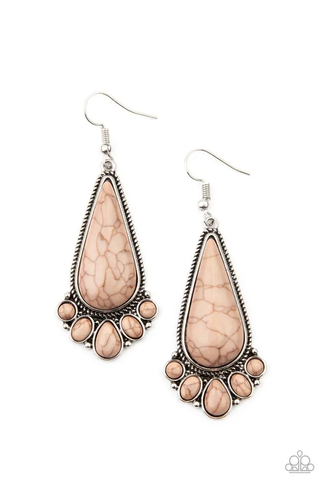 Paparazzi Jewelry Earrings Paparazzi Earring Rural Recluse Brown Paparazzi Jewelry Earrings Paparazzi Earring Rural Recluse Brown
