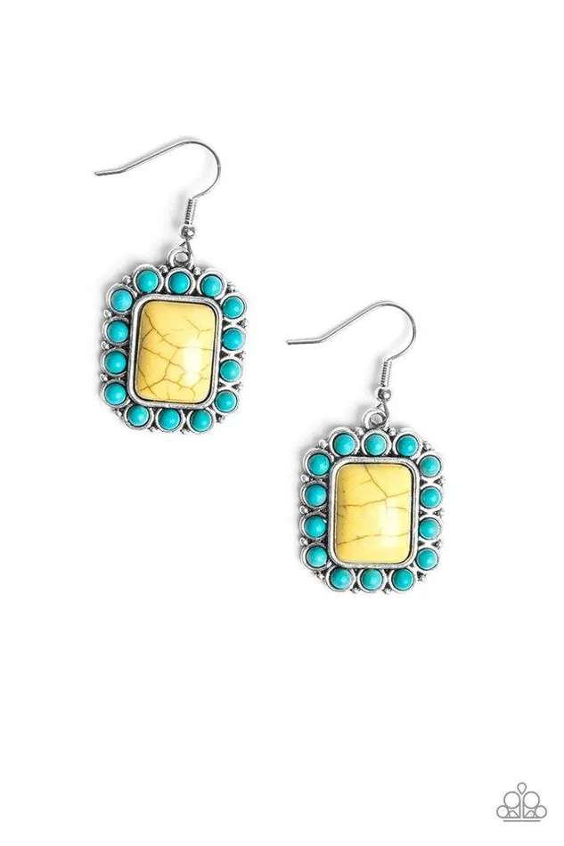 Paparazzi Jewelry Earrings Paparazzi Earring Sandstone Sway Yellow