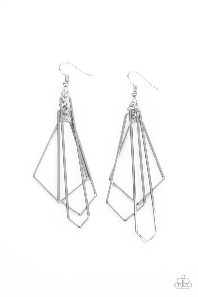 Paparazzi Jewelry Earrings Paparazzi Earring Shape Shifting Shimmer Silver Paparazzi Jewelry Earrings Paparazzi Earring Shape Shifting Shimmer Silver