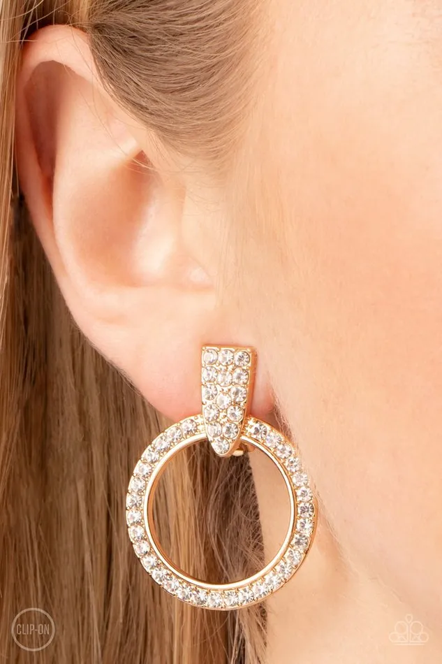 Paparazzi Jewelry Earrings Paparazzi Earring Sparkle at Your Service Gold
