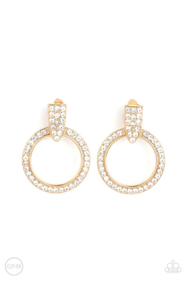 Paparazzi Jewelry Earrings Paparazzi Earring Sparkle at Your Service Gold Paparazzi Jewelry Earrings Paparazzi Earring Sparkle at Your Service Gold