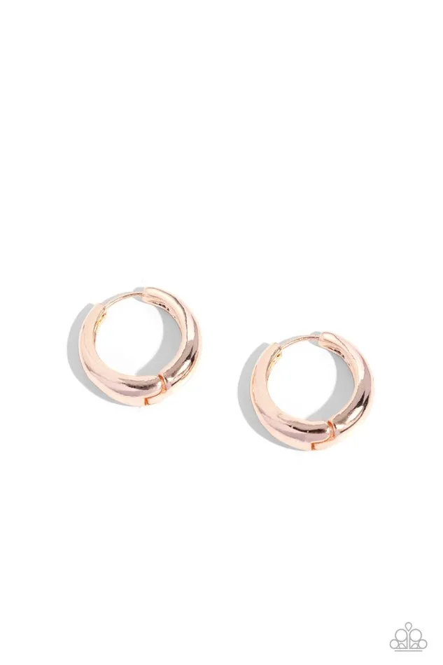 Paparazzi Jewelry Earrings Paparazzi Earring Streamlined Status Rose Gold Paparazzi Jewelry Earrings Paparazzi Earring Streamlined Status Rose Gold