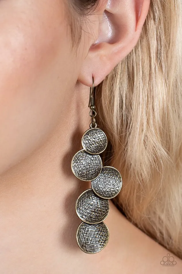 Paparazzi Jewelry Earrings Paparazzi Earring Token Gesture Brass