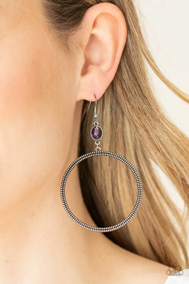 Paparazzi Jewelry Earrings Paparazzi Earring Work That Circuit Purple