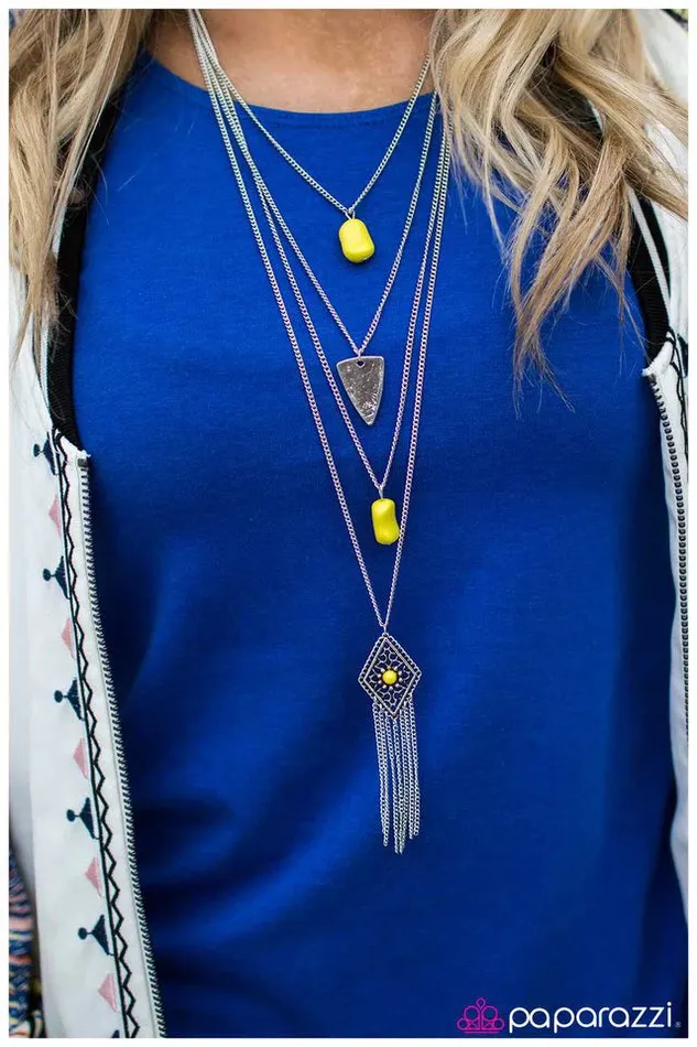 Paparazzi Jewelry Necklaces Paparazzi Necklace A Gypsy Soul Yellow