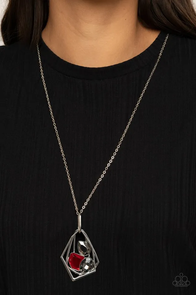 Paparazzi Jewelry Necklaces Paparazzi Necklace All Systems GLOW Red