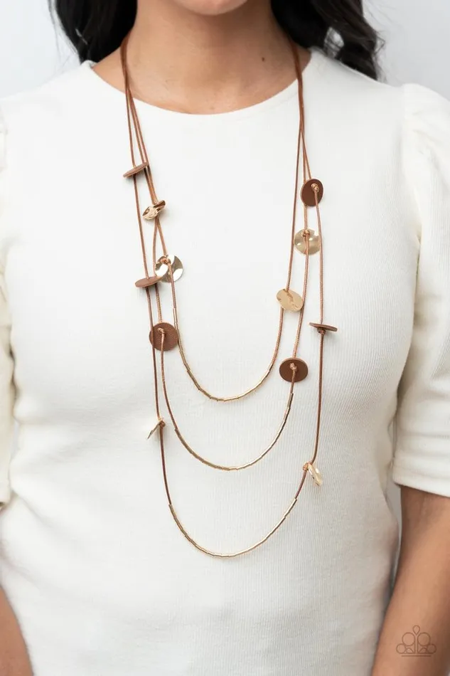 Paparazzi Jewelry Necklaces Paparazzi Necklace Alluring Luxe Brown
