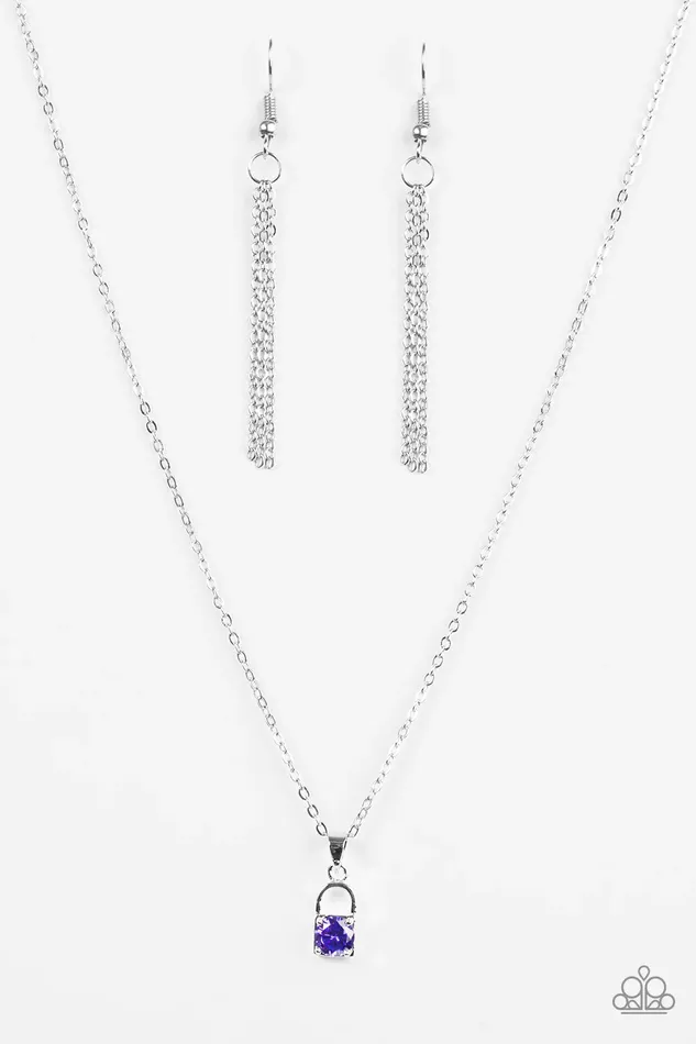 Paparazzi Jewelry Necklaces Paparazzi Necklace Best Of LOCK Purple