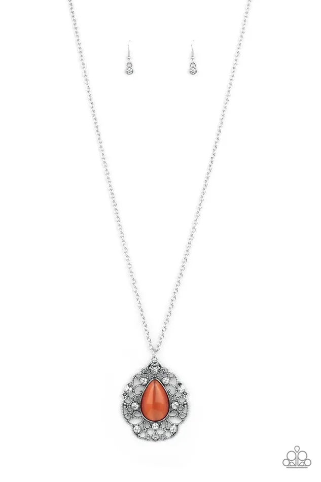 Paparazzi Jewelry Necklaces Paparazzi Necklace Bewitched Beam Orange Paparazzi Jewelry Necklaces Paparazzi Necklace Bewitched Beam Orange
