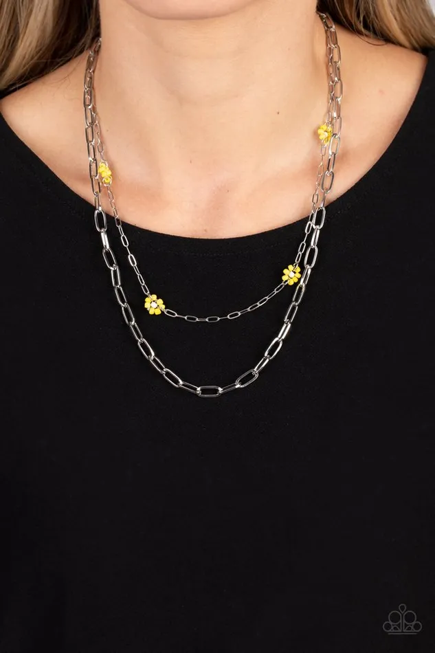 Paparazzi Jewelry Necklaces Paparazzi Necklace Bold Buds Yellow
