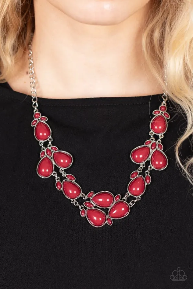 Paparazzi Jewelry Necklaces Paparazzi Necklace Botanical Banquet Red