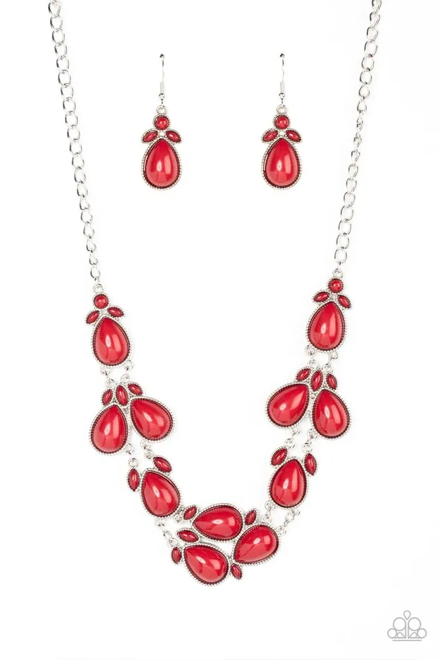 Paparazzi Jewelry Necklaces Paparazzi Necklace Botanical Banquet Red Paparazzi Jewelry Necklaces Paparazzi Necklace Botanical Banquet Red