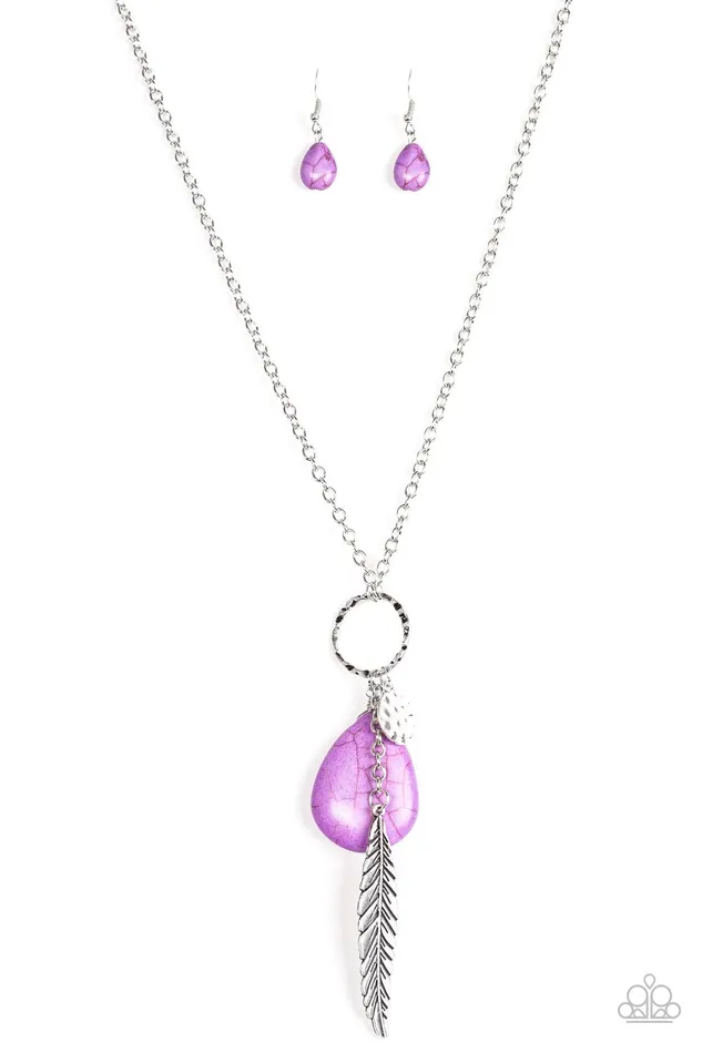 Paparazzi Jewelry Necklaces Paparazzi Necklace Canyon Quest Purple