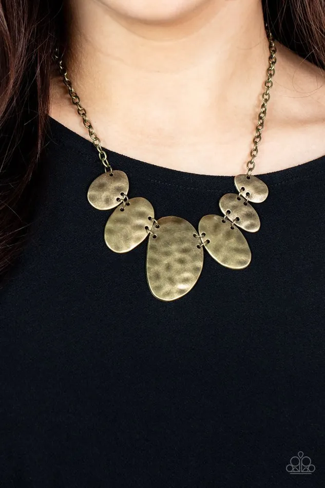 Paparazzi Jewelry Necklaces Paparazzi Necklace Cave Crawl Brass