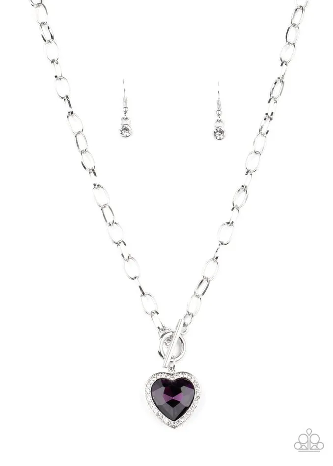 Paparazzi Jewelry Necklaces Paparazzi Necklace Check Your Heart Rate Purple Paparazzi Jewelry Necklaces Paparazzi Necklace Check Your Heart Rate Purple