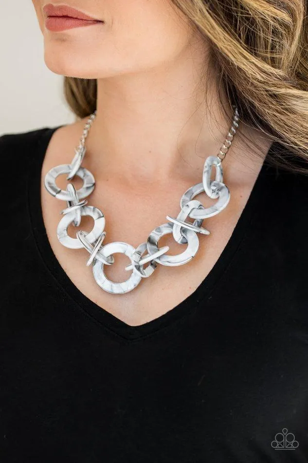 Paparazzi Jewelry Necklaces Paparazzi Necklace Chromatic Charm Silver