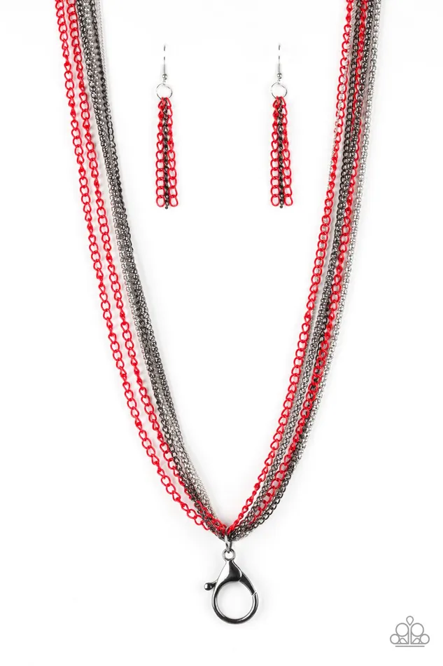 Paparazzi Jewelry Necklaces Paparazzi Necklace Colorful Calamity Red