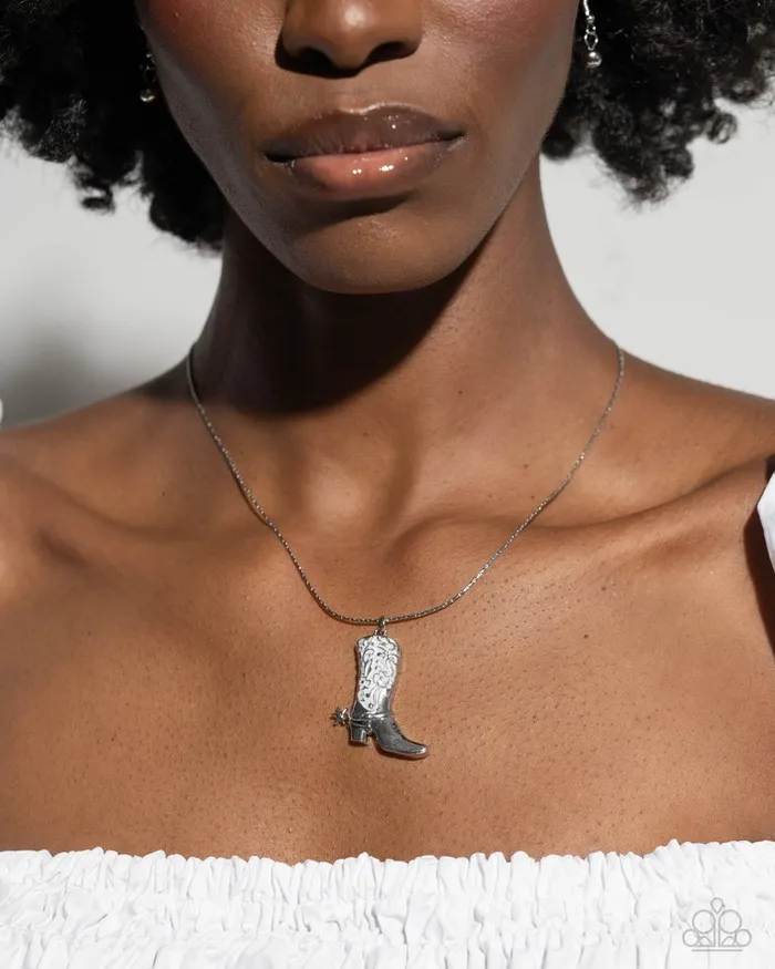 Paparazzi Jewelry Necklaces Paparazzi Necklace Cowboy Confidence White
