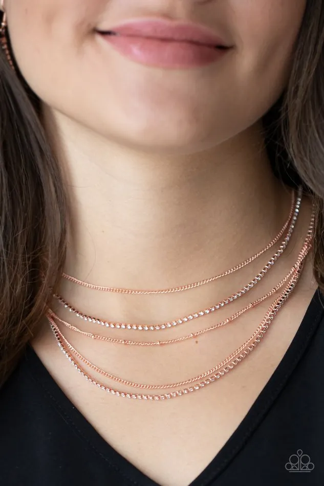 Paparazzi Jewelry Necklaces Paparazzi Necklace Dangerously Demure Copper