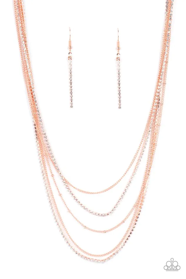 Paparazzi Jewelry Necklaces Paparazzi Necklace Dangerously Demure Copper Paparazzi Jewelry Necklaces Paparazzi Necklace Dangerously Demure Copper