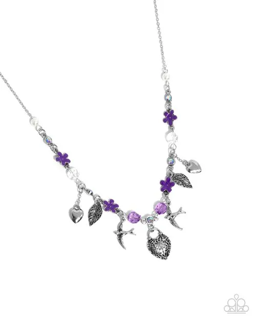 Paparazzi Jewelry Necklaces Paparazzi Necklace Flight of the Sparrow Purple Paparazzi Jewelry Necklaces Paparazzi Necklace Flight of the Sparrow Purple