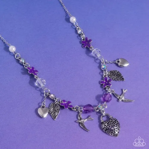 Paparazzi Jewelry Necklaces Paparazzi Necklace Flight of the Sparrow Purple Paparazzi Jewelry Necklaces Paparazzi Necklace Flight of the Sparrow Purple