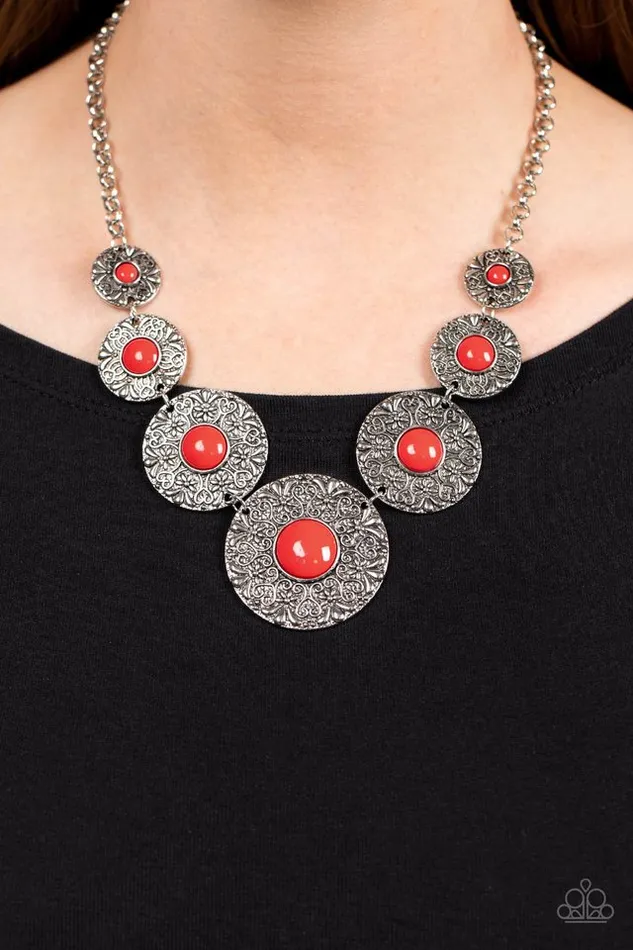 Paparazzi Jewelry Necklaces Paparazzi Necklace Garden Glade Red