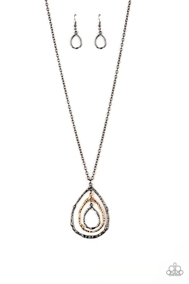 Paparazzi Jewelry Necklaces Paparazzi Necklace Going For Grit Black Paparazzi Jewelry Necklaces Paparazzi Necklace Going For Grit Black