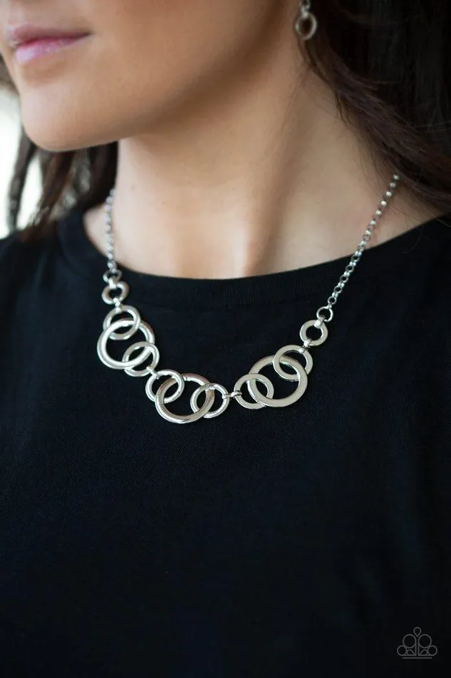 Paparazzi Jewelry Necklaces Paparazzi Necklace Going In Circles Silver