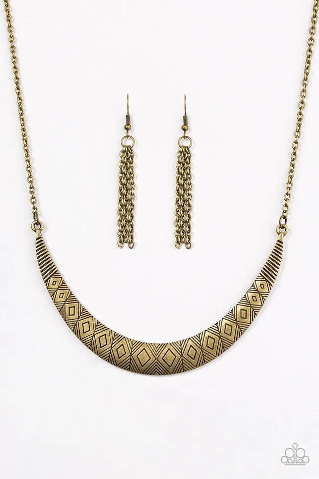 Paparazzi Jewelry Necklaces Paparazzi Necklace Going So MOON Brass