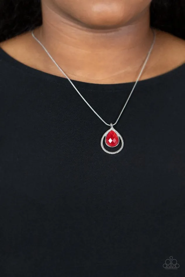 Paparazzi Jewelry Necklaces Paparazzi Necklace Gorgeously Glimmering Red