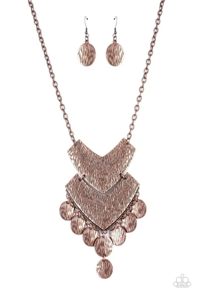 Paparazzi Jewelry Necklaces Paparazzi Necklace Keys to the ANIMAL Kingdom Copper Paparazzi Jewelry Necklaces Paparazzi Necklace Keys to the ANIMAL Kingdom Copper