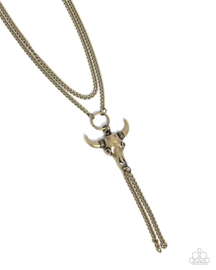 Paparazzi Jewelry Necklaces Paparazzi Necklace Layered Longhorn Brass Paparazzi Jewelry Necklaces Paparazzi Necklace Layered Longhorn Brass