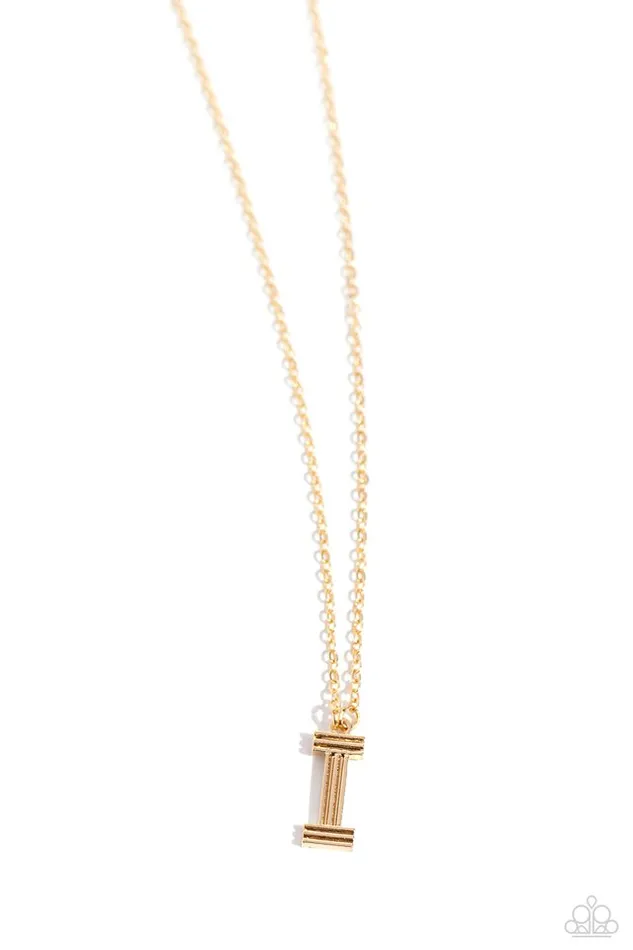 Paparazzi Jewelry Necklaces Paparazzi Necklace Leave Your Initials Gold I Paparazzi Jewelry Necklaces Paparazzi Necklace Leave Your Initials Gold I