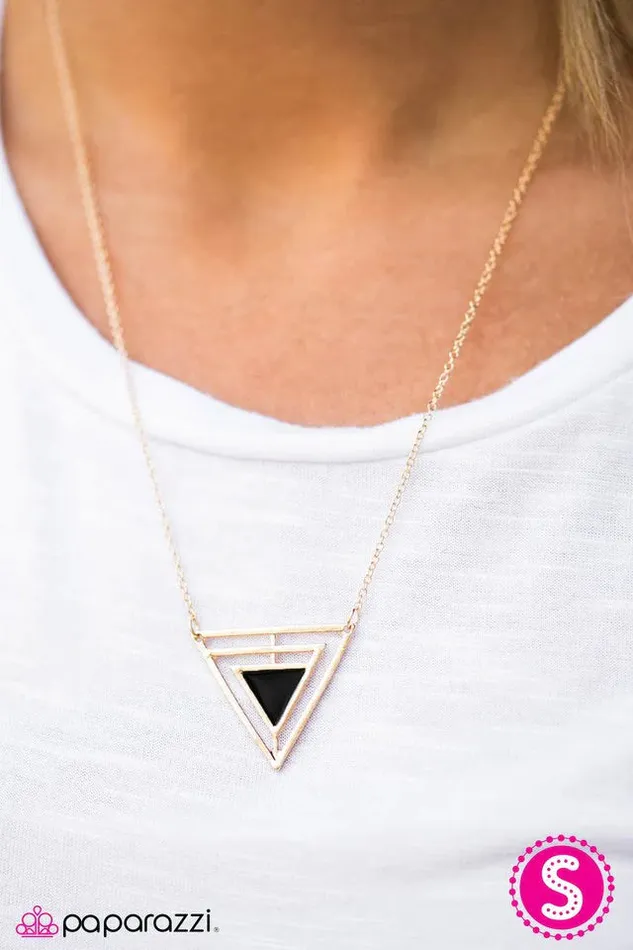 Paparazzi Jewelry Necklaces Paparazzi Necklace Lets GEO Girls Black