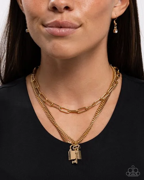 Paparazzi Jewelry Necklaces Paparazzi Necklace LOCKS of Luck