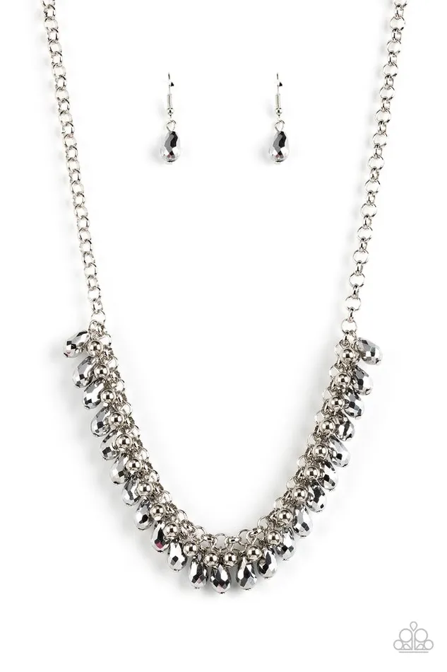 Paparazzi Jewelry Necklaces Paparazzi Necklace Metro Monarchy Silver