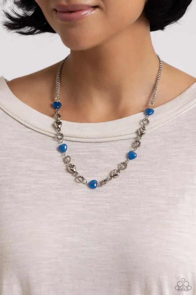 Paparazzi Jewelry Necklaces Paparazzi Necklace My HEARTBEAT Will Go On Blue